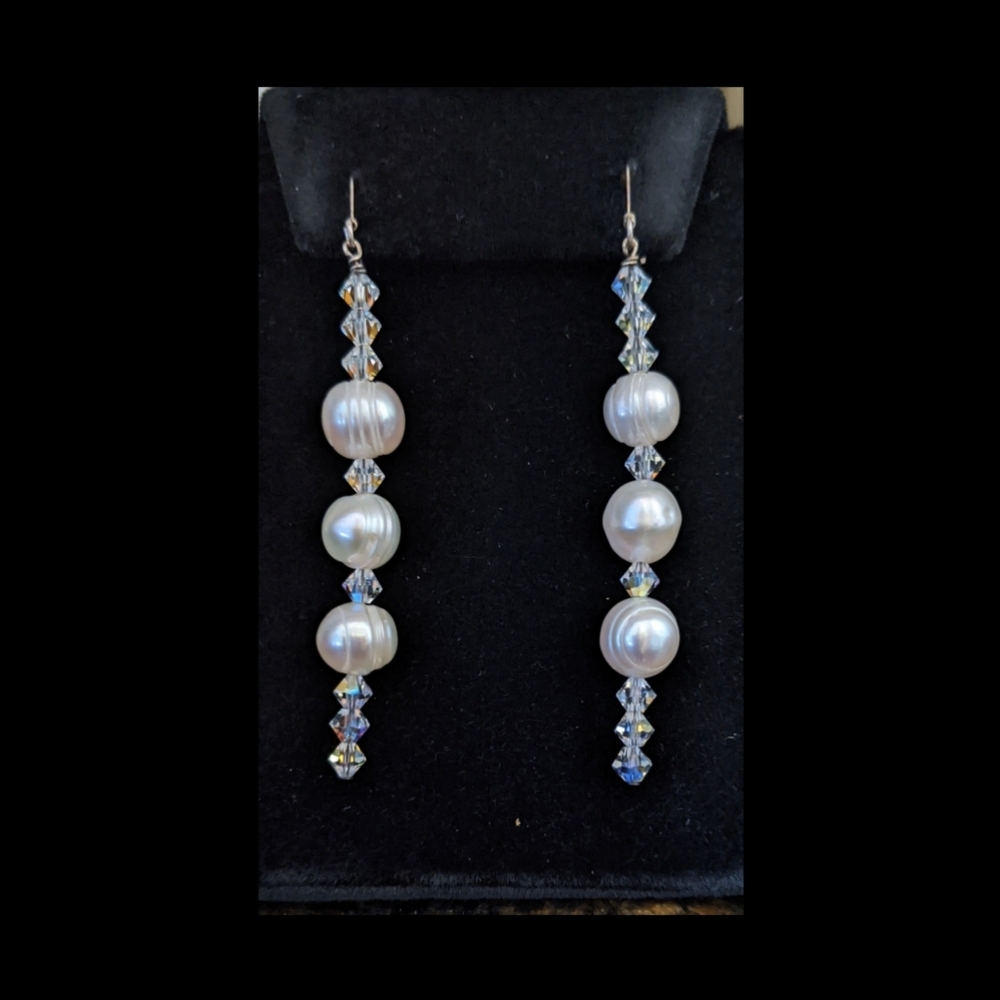 Swarovski Pearl Dangle Earrings
